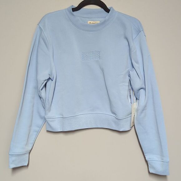 NWT Brooklyn Cloth Blue Self Love Club Cropped Sweatshirt - Picture 1 of 6